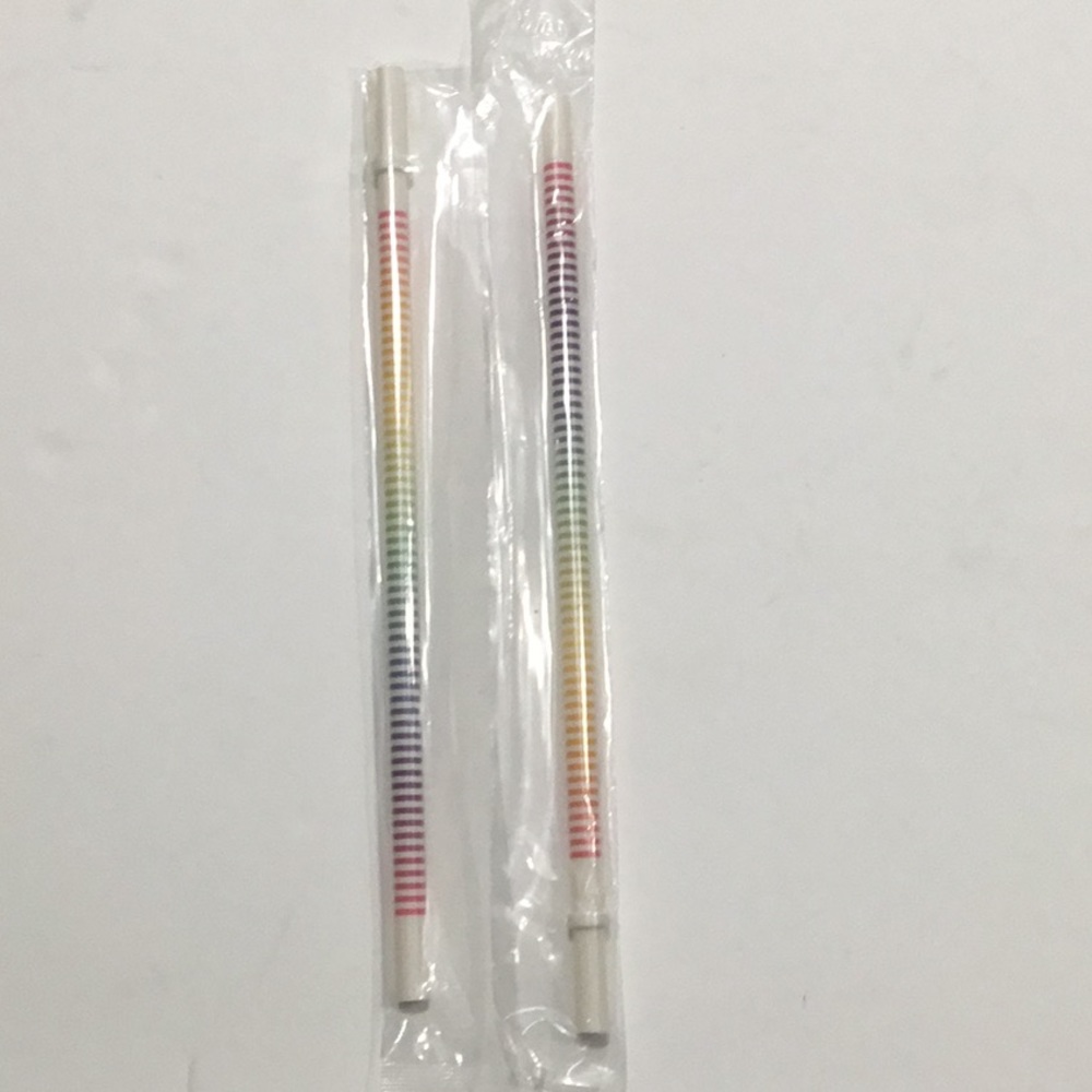 “2” NEW Rainbow Starbucks pastel striped straws